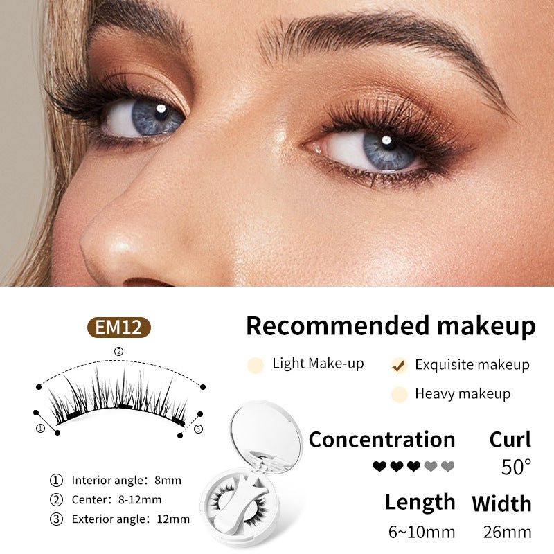 Magnetic False Eyelashes Set with Applicator